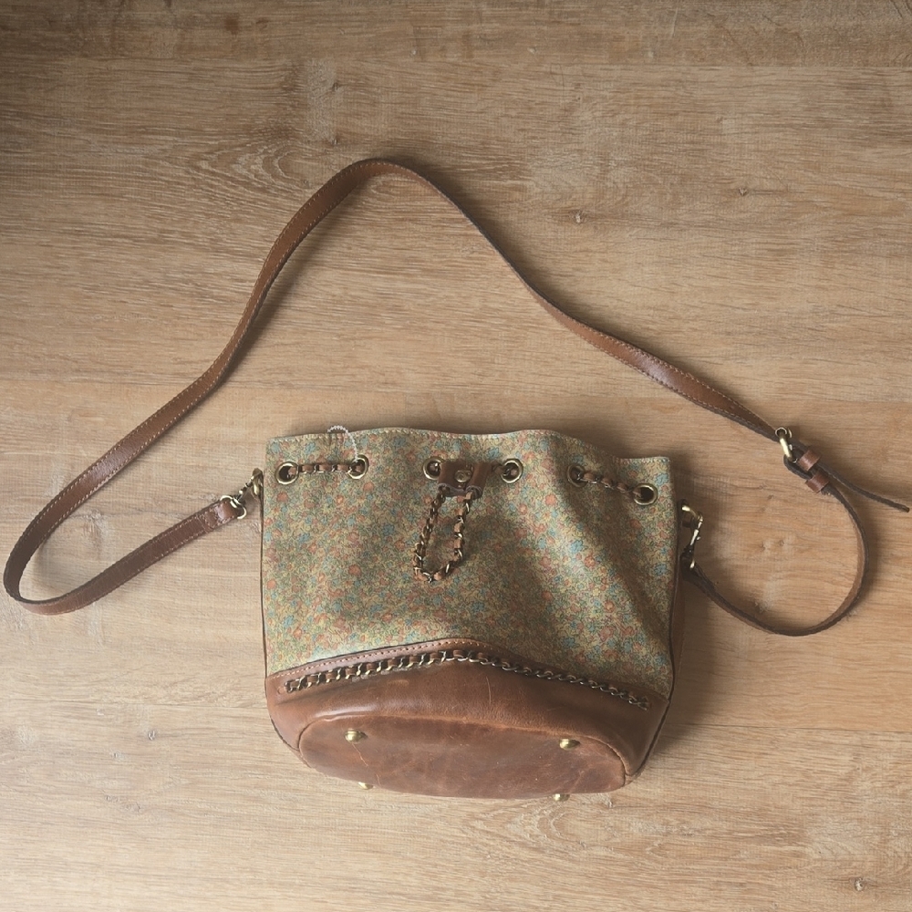 Patricia Nash Civetta Drawstring Bucket Crossbody Bag